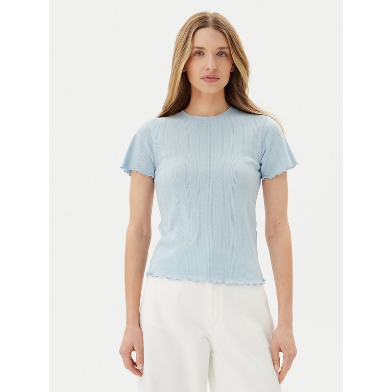 Pieces T-Shirt Fia 17155480 Himmelblau Regular Fit