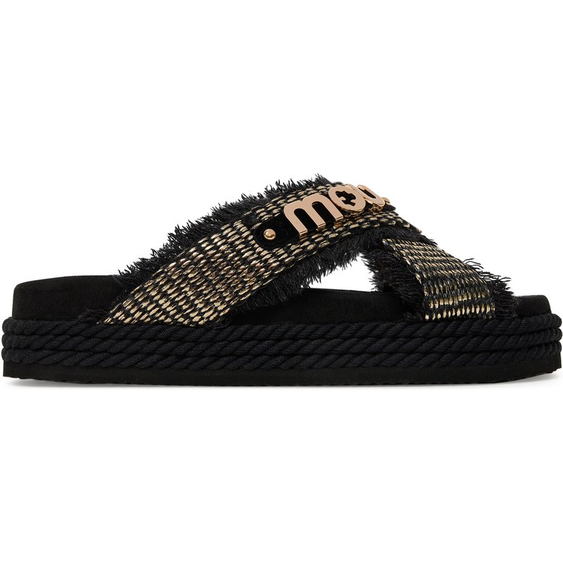 Pantoletten Mou Criss-cross MU.SW451009K Schwarz