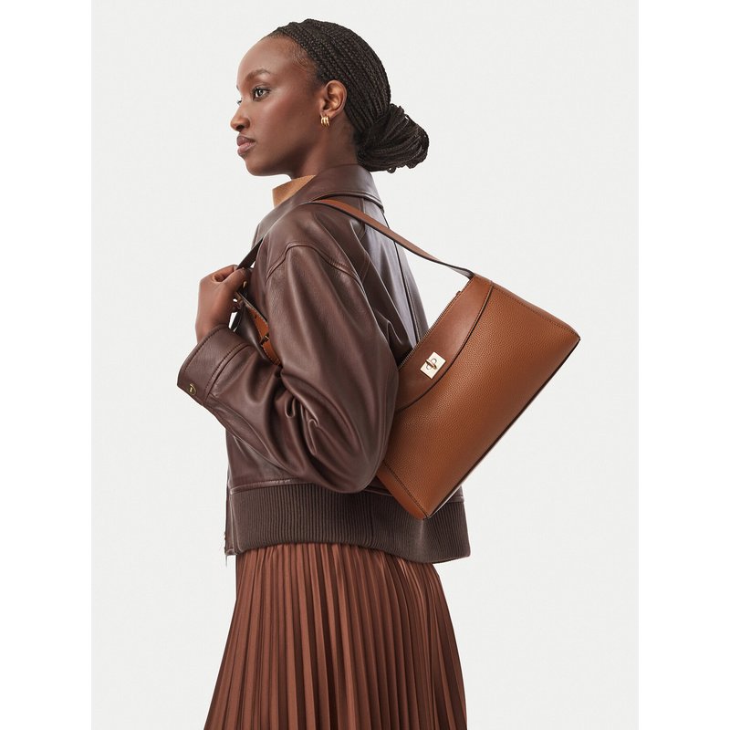 Handtasche Calvin Klein Mix Media Shoulder Bag LV04F3886G Braun