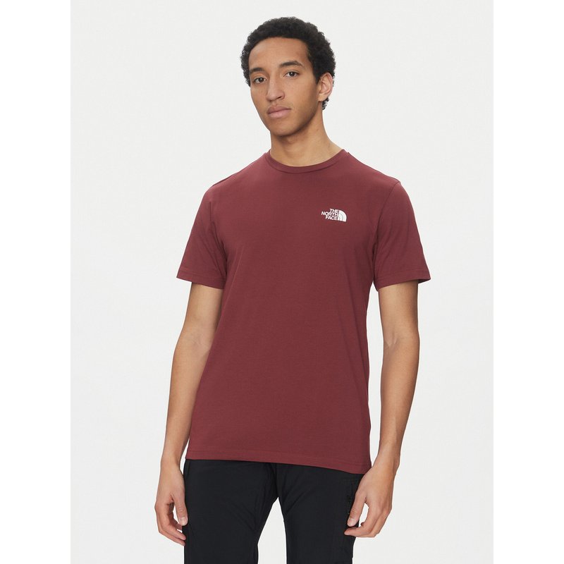 The North Face T-Shirt Simple Dome NF0A87NG Dunkelrot Regular Fit