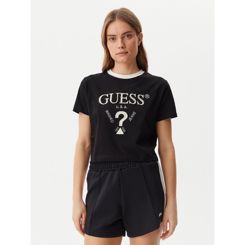 Guess T-Shirt V5GI18 I3Z14 Schwarz Regular Fit