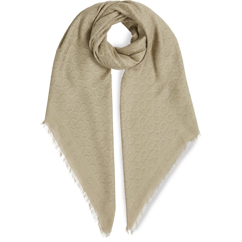 Tuch Calvin Klein Monogram Jacquard Scarf K60K608779 Grün