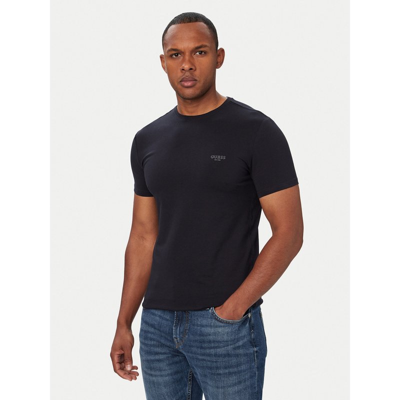 Guess T-Shirt M6YI24 K3728 Dunkelblau Extra Slim Fit