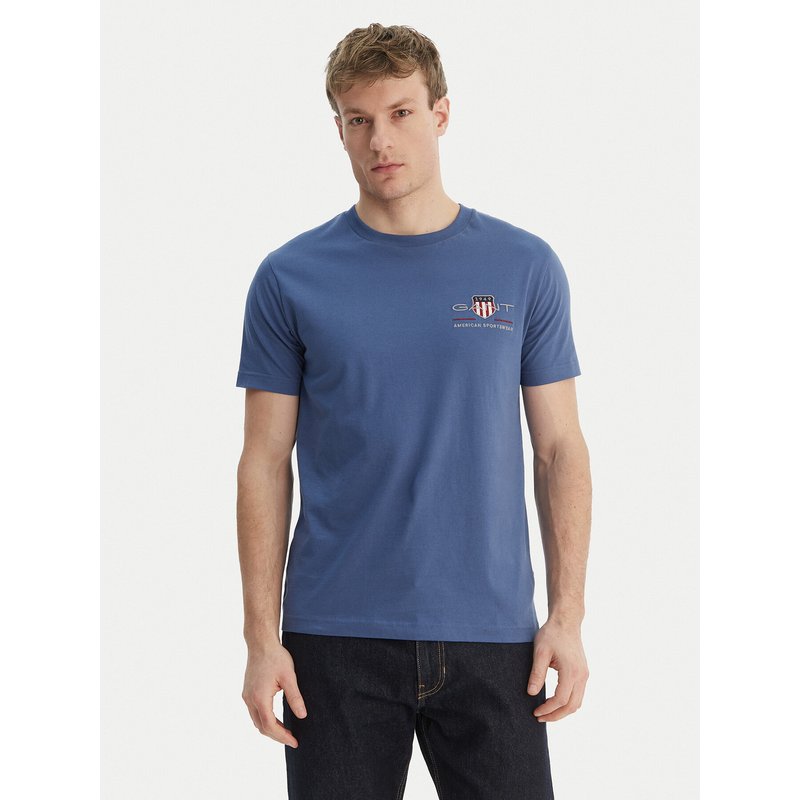 Gant T-Shirt Archive Shield 2067004 Blau Regular Fit