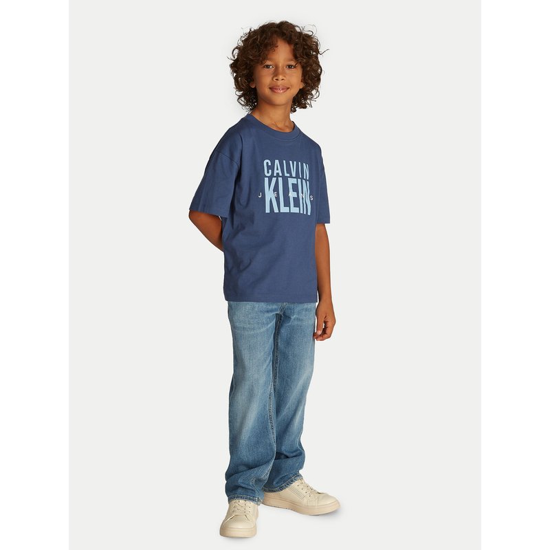 Calvin Klein Jeans T-Shirt Bold Graphic IB0IB02448 Blau Relaxed Fit