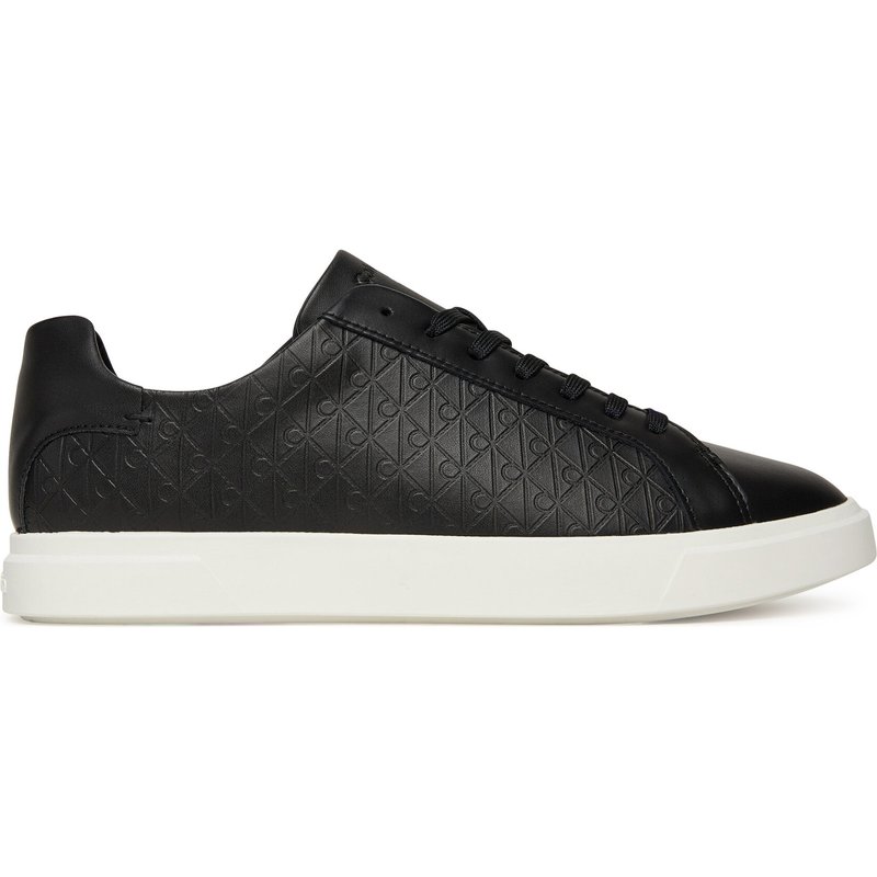 Sneakers Calvin Klein Low Pro Cups Lace Up Lth Aop HW0HW02817 Schwarz