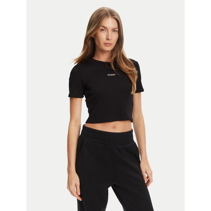 Guess T-Shirt V5YP08 K8RT2 Schwarz Slim Fit
