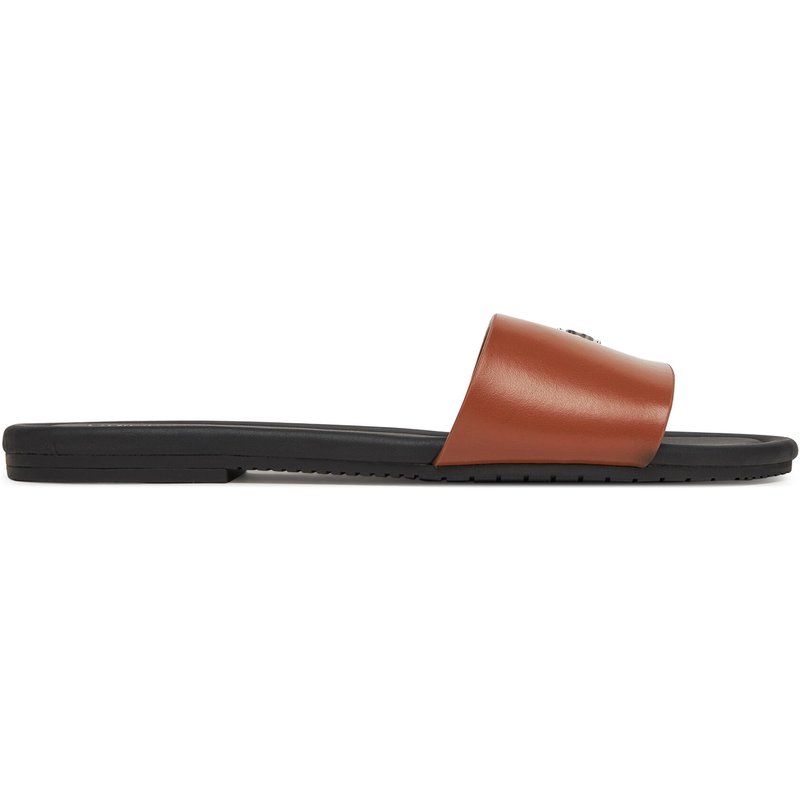 Pantoletten Calvin Klein Jeans Flat Sandal Slide Mg YW0YW01697 Braun