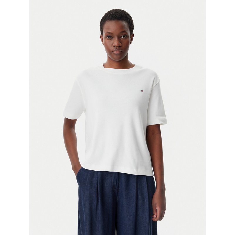 Tommy Hilfiger T-Shirt Modern Cody WW0WW46158 Écru Relaxed Fit