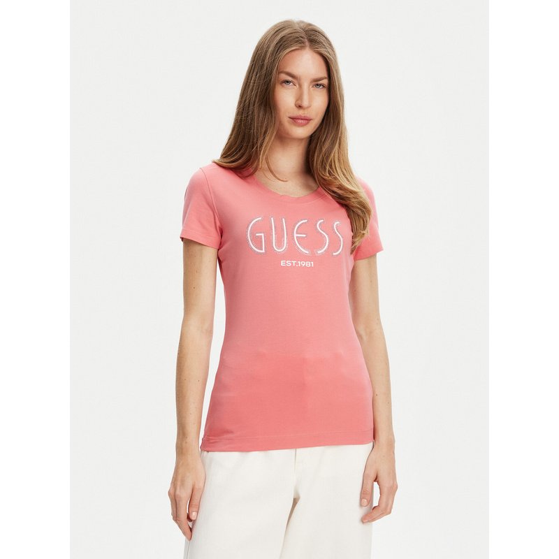 Guess T-Shirt W5YI05 J1314 Rosa Regular Fit