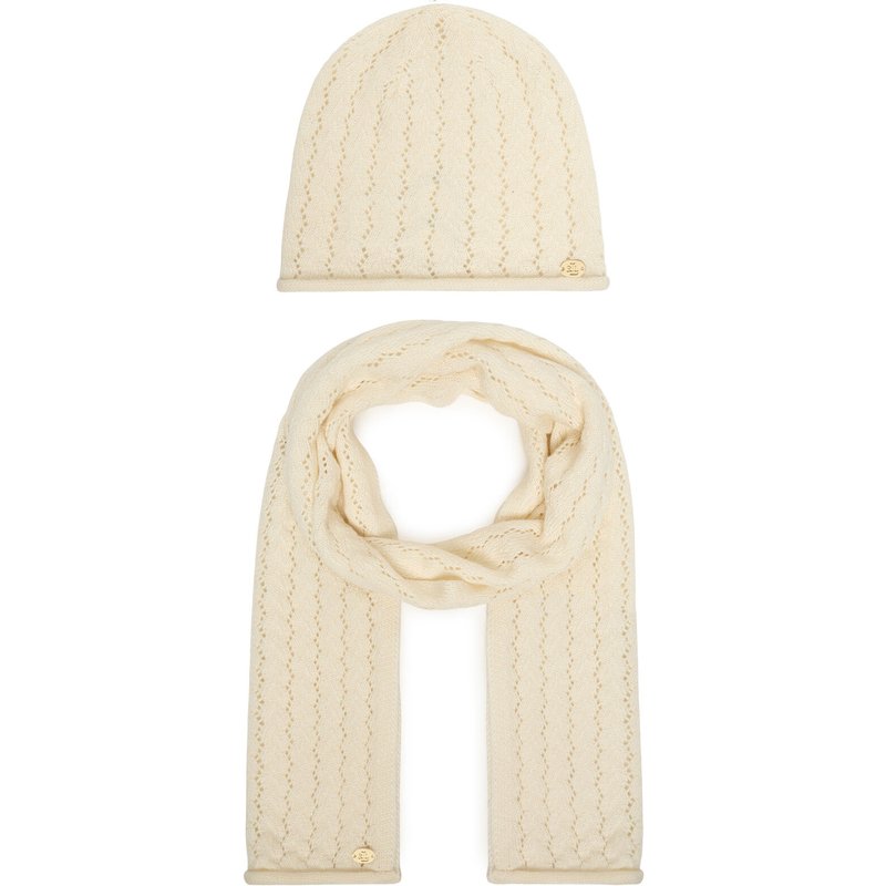 Set Schal und Mütze LAUREN RALPH LAUREN 454P23528004 Creme