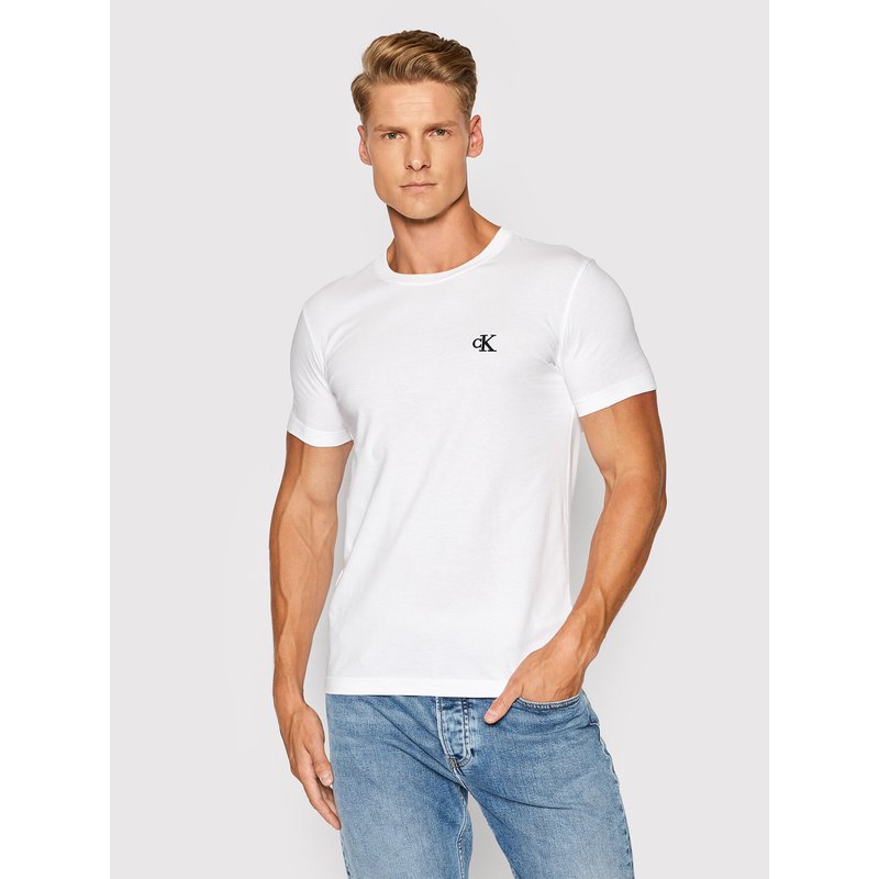 Calvin Klein Jeans T-Shirt Tee Shirt Essential J30J314544 Weiß Slim Fit