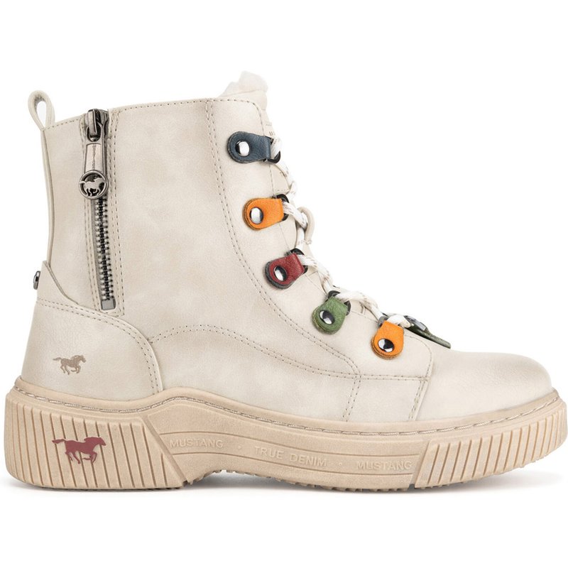 Schnürschuhe Mustang 1436-601 Beige