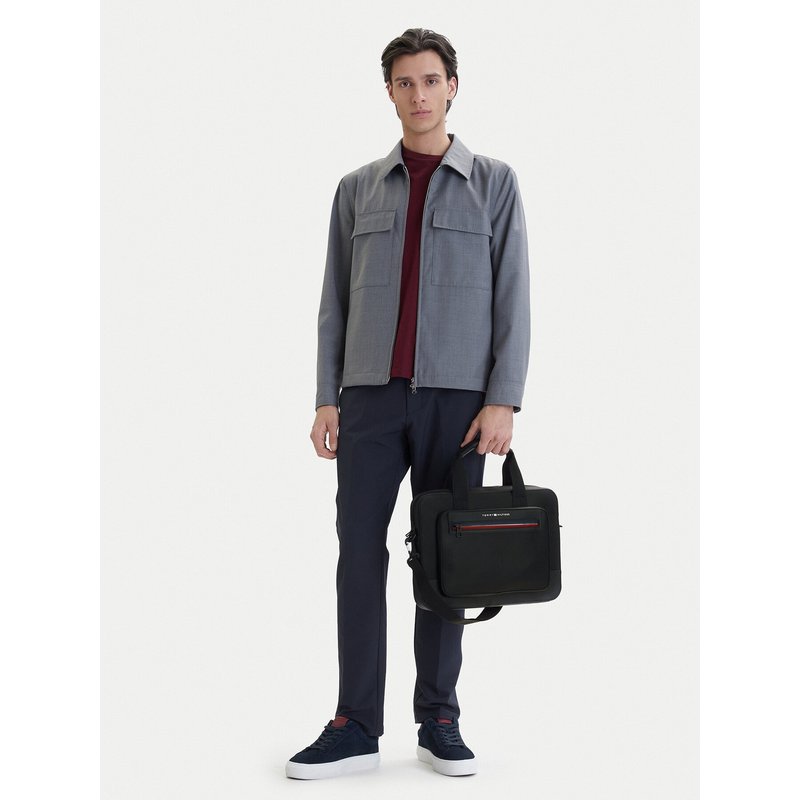 Laptoptasche Tommy Hilfiger Th Foundation Computer Bag AM0AM14158 Schwarz