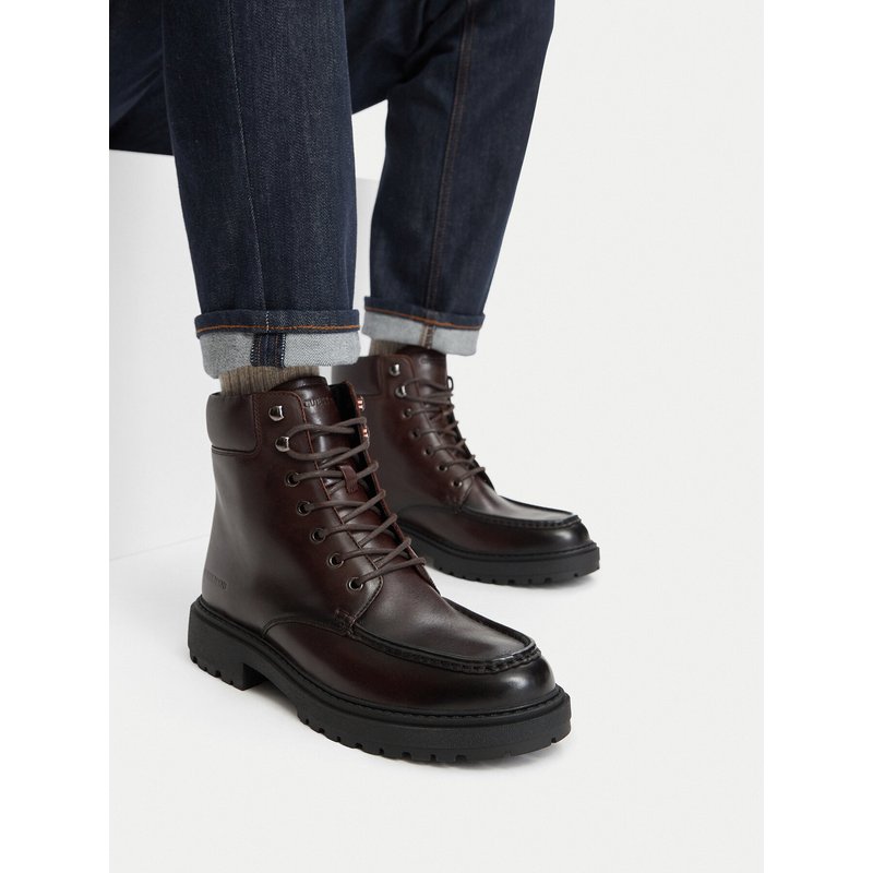 Schnürschuhe Guess Jeans EO-DAXTON-01 125AM Dunkelbraun