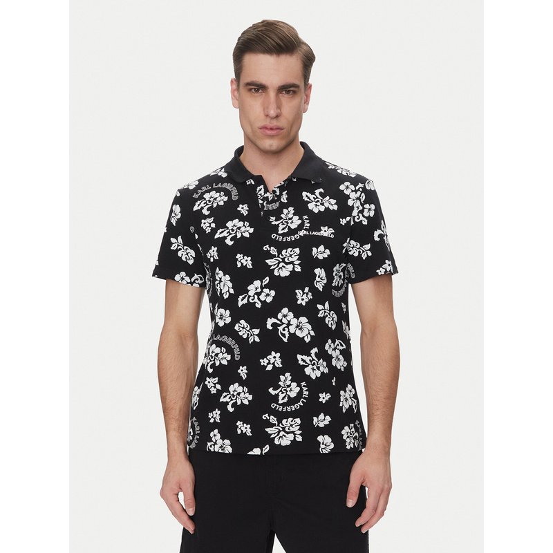 KARL LAGERFELD Poloshirt A2M46036 Schwarz Regular Fit