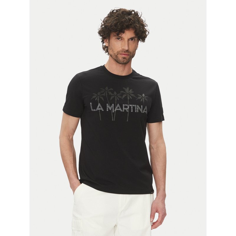 La Martina T-Shirt Andy MAR311 JS324 Schwarz Regular Fit