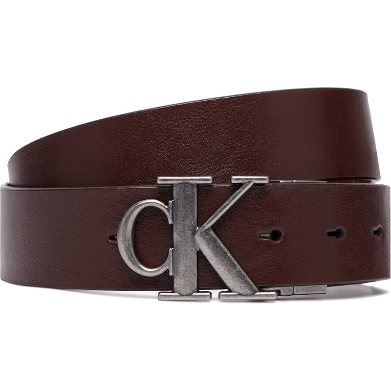 Gürtel Calvin Klein Ck Buckle Tumbled 35Mm Adj/Rev LV04D7049G Braun