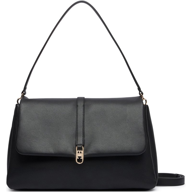 Handtasche Tommy Hilfiger Th Libre Satchel AW0AW19197 Schwarz