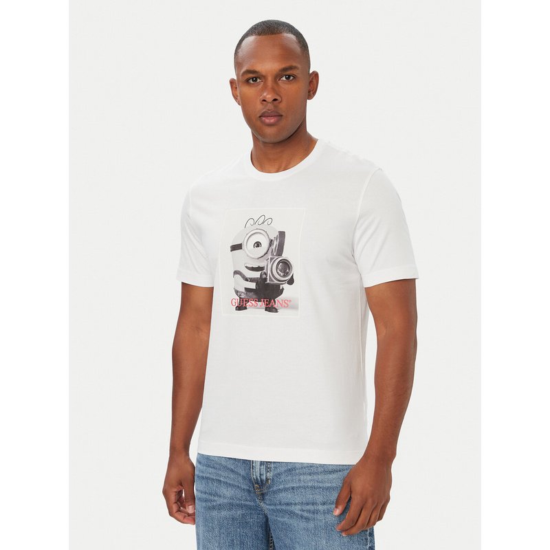 Guess Jeans T-Shirt M6YI82 K6411 Weiß Regular Fit