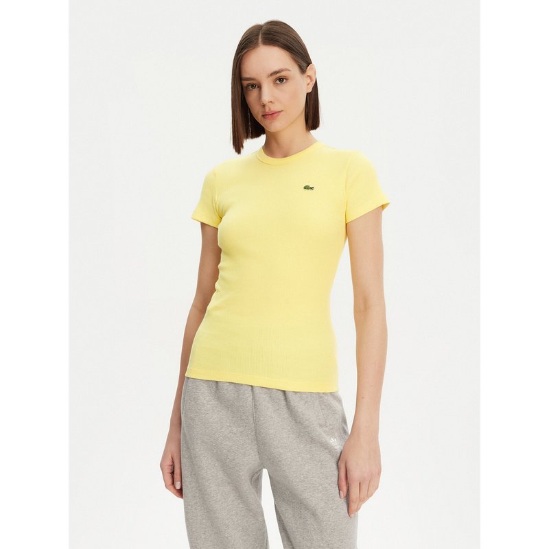 Lacoste T-Shirt TF5538 Gelb Slim Fit