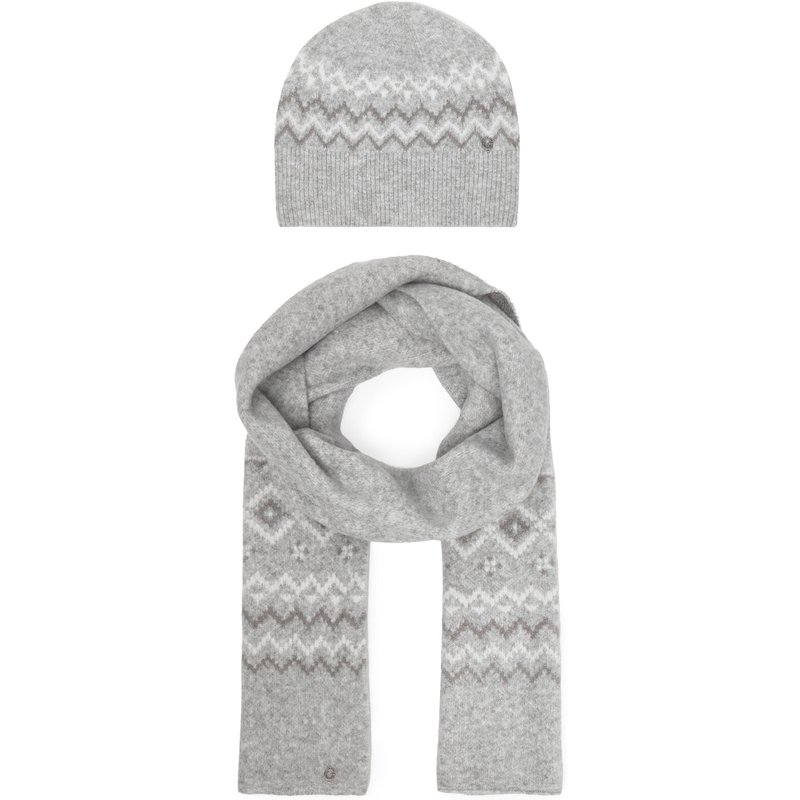 Set Schal und Mütze Guess W5PZ18 Z3LQ0 Grau