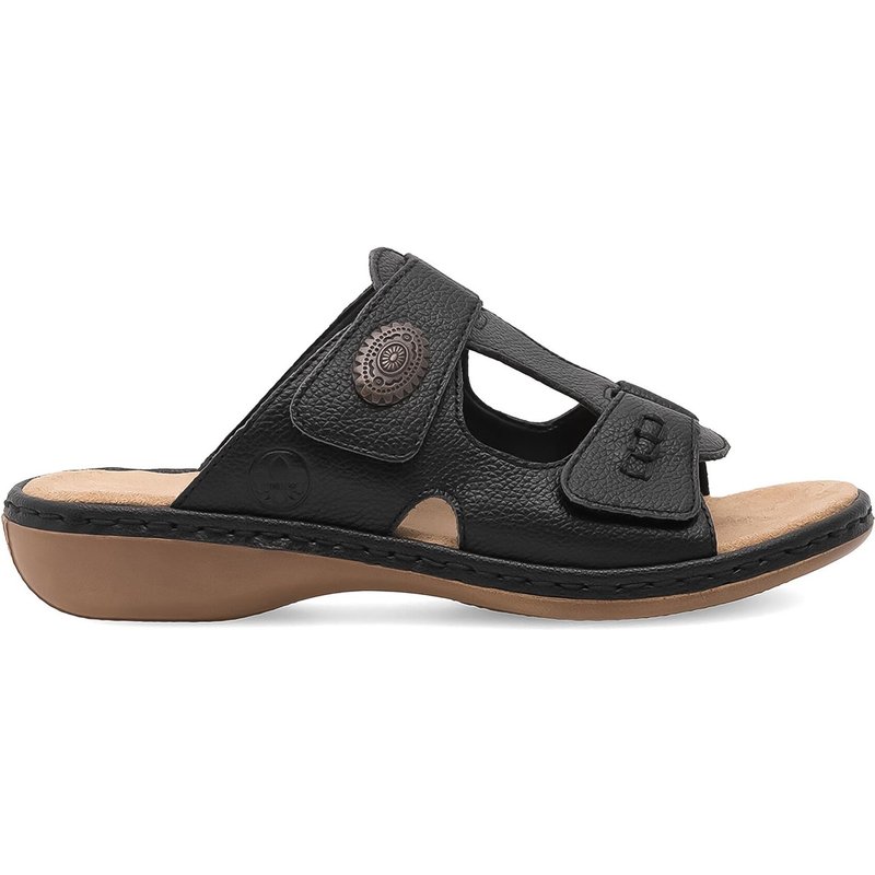 Pantoletten Rieker 65958-00 Schwarz
