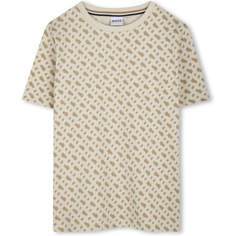 BOSS T-Shirt J52047 S Beige Slim Fit
