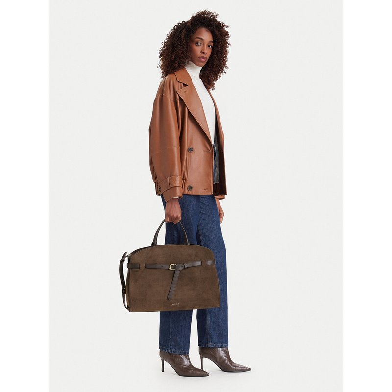 Handtasche Coccinelle TLB Coccinellesabine Suede Bi E1 TLB 18 01 01 Khakifarben