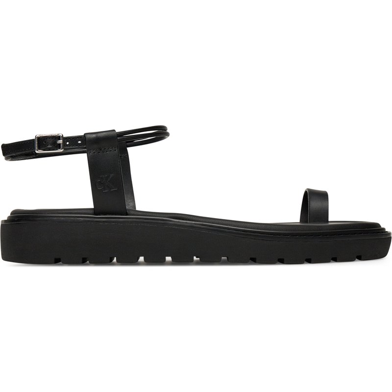 Sandalen Calvin Klein Jeans Rope Toe Post Sandal Lth Mg YW0YW01893 Schwarz