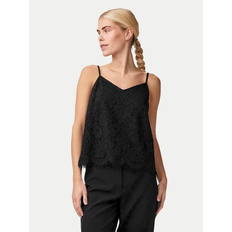 YAS Top Perla 26032812 Schwarz Regular Fit