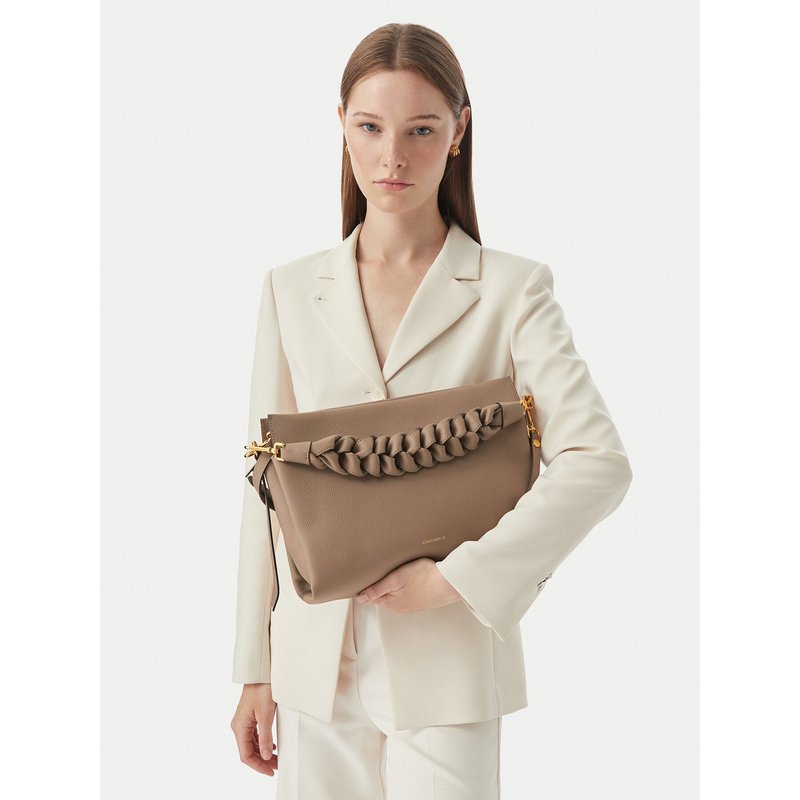Handtasche Coccinelle M250 Boheme Grana Double E1 M50 19 02 01 Dunkelbeige