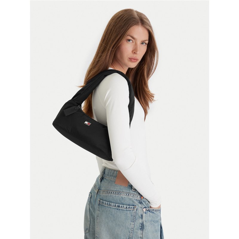 Handtasche Tommy Jeans Tjw Urban Nylon Shoulder Bag AW0AW17886 Schwarz
