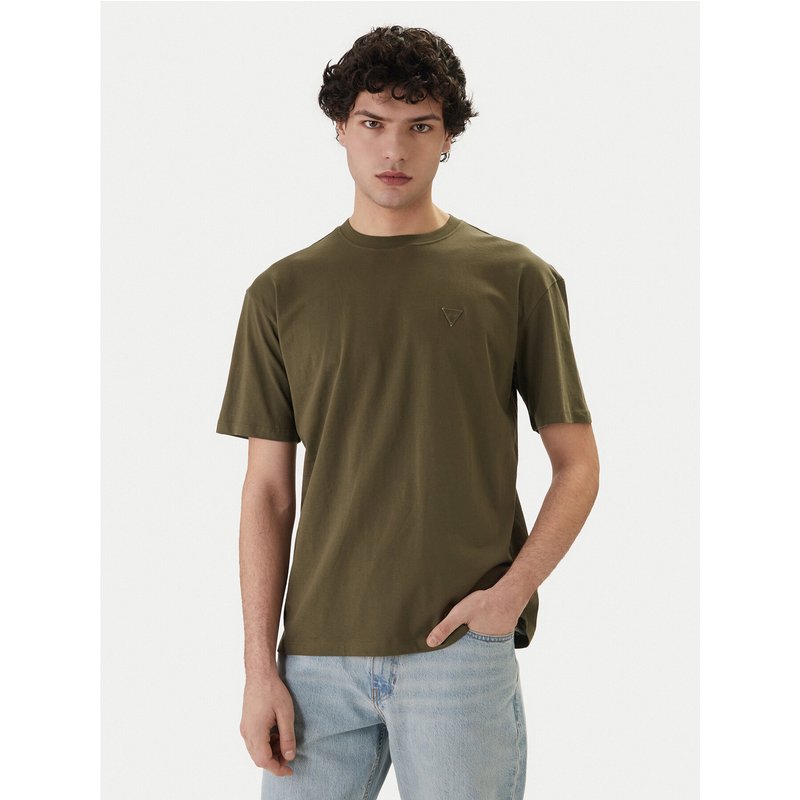 Guess T-Shirt F6GI11 K8HM4 Khakifarben Regular Fit