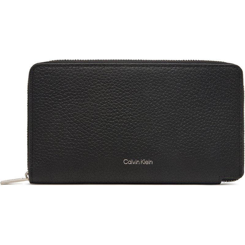 Geldbörse Calvin Klein Foil Emboss Long Zip Fold LV04D1107G Schwarz