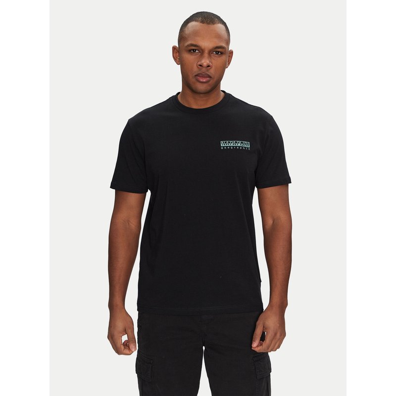 Napapijri T-Shirt S-Vignoni NP0A4ILX Schwarz Regular Fit