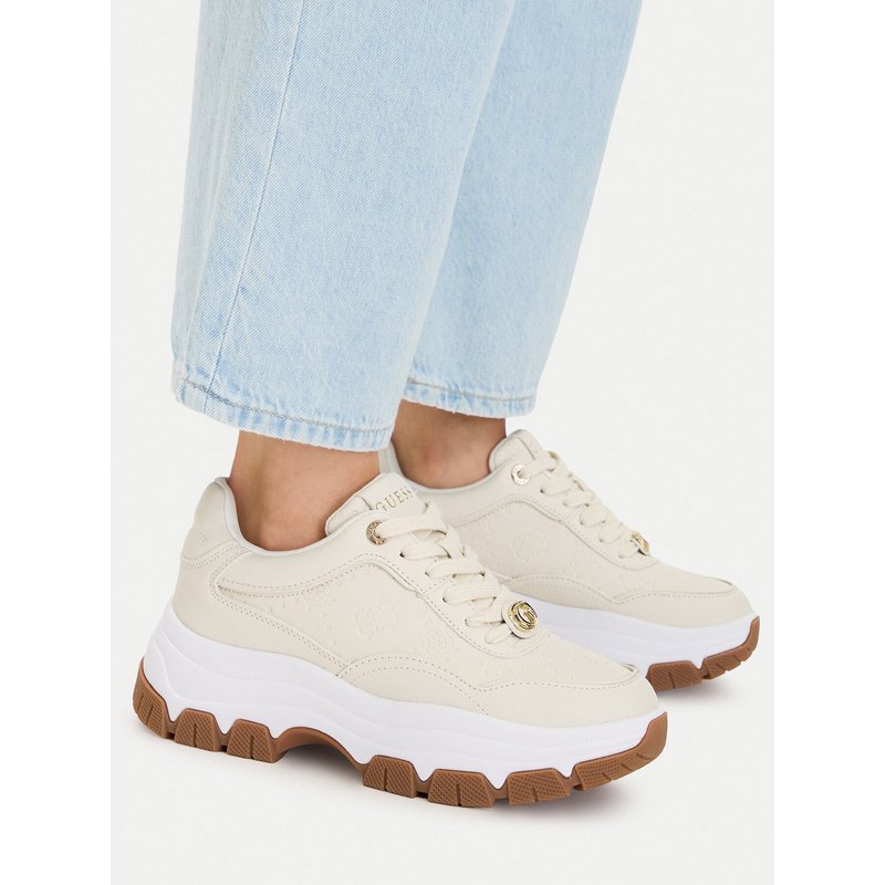 Sneakers Guess FLFBRT PEL12 Écru