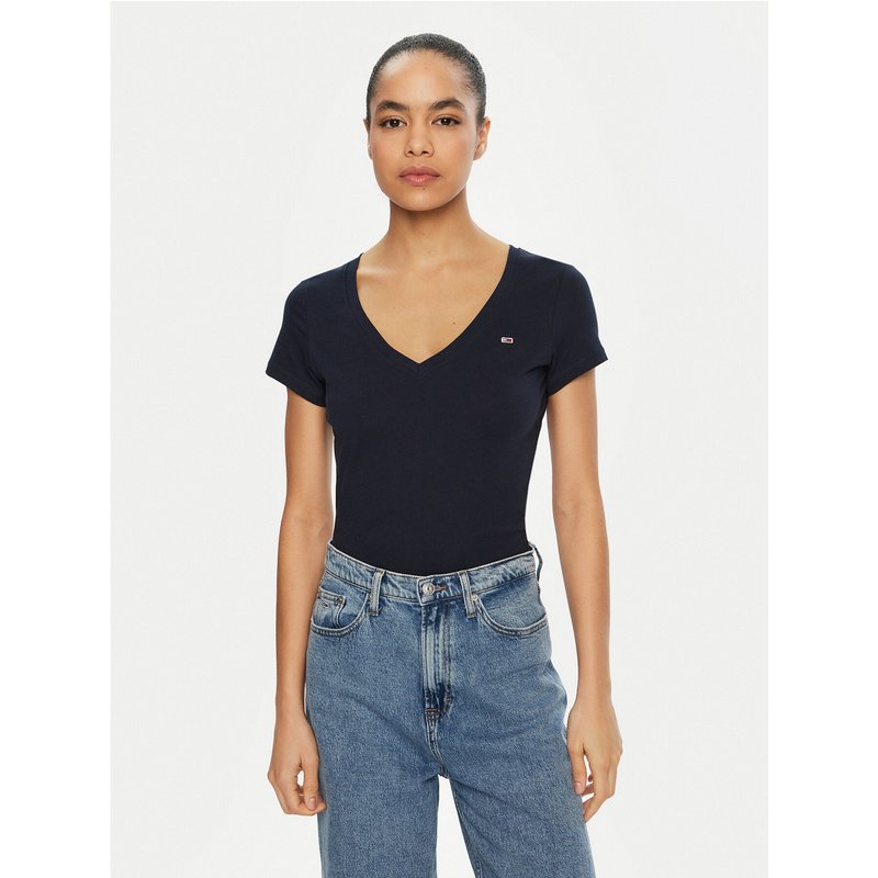 Tommy Jeans T-Shirt DW0DW20458 Dunkelblau Slim Fit