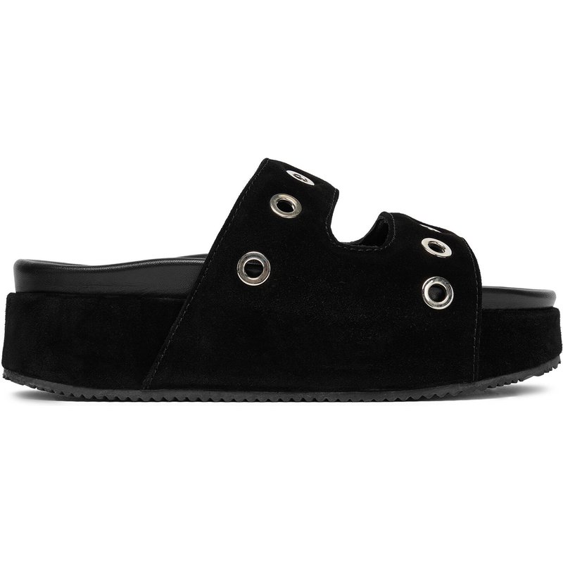 Pantoletten Inuikii Suede Studs 70103-153 Schwarz
