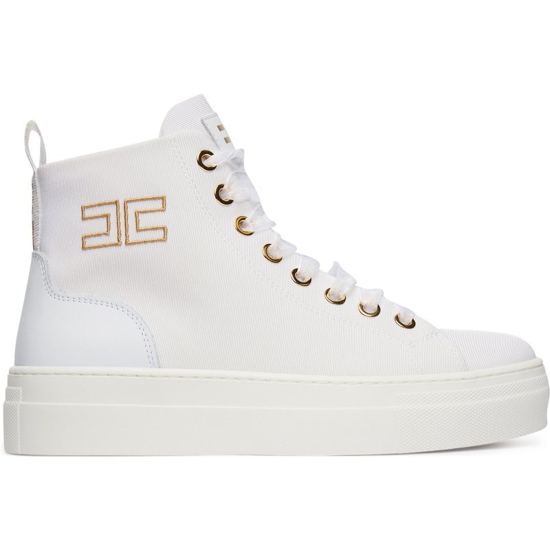 Sneakers aus Stoff Elisabetta Franchi F4A9-E0530-1256139 Weiß