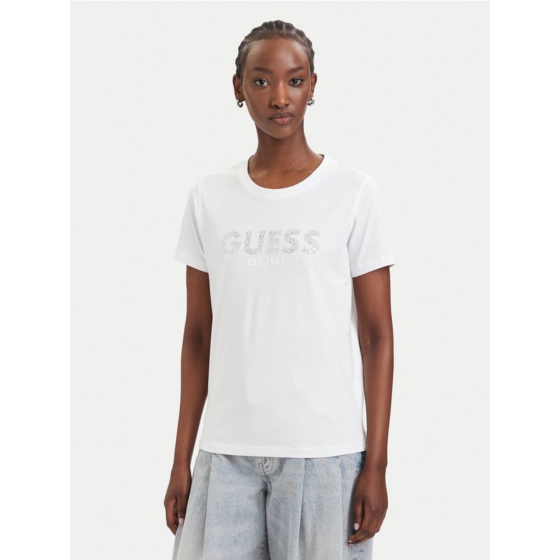 Guess T-Shirt W6GI15 K3035 Weiß Regular Fit