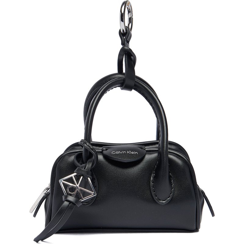 Schlüsseletui Calvin Klein Emblem Trio Mini Bag Charm LV04F1315G Schwarz