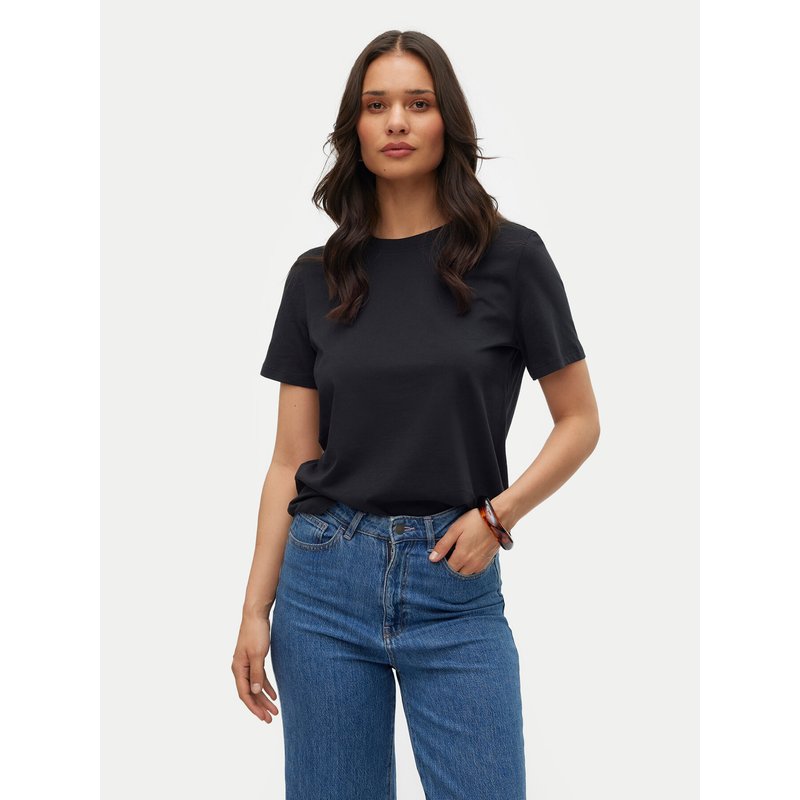 Vero Moda T-Shirt Paulina 10316991 Schwarz Regular Fit