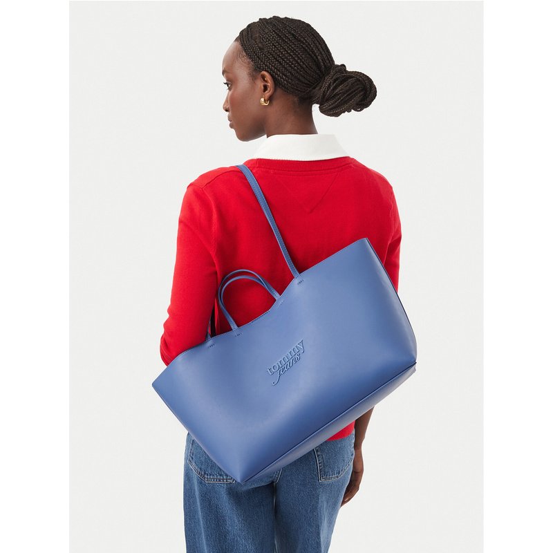 Handtasche Tommy Jeans Tjw Must Tote AW0AW19051 Hellblau