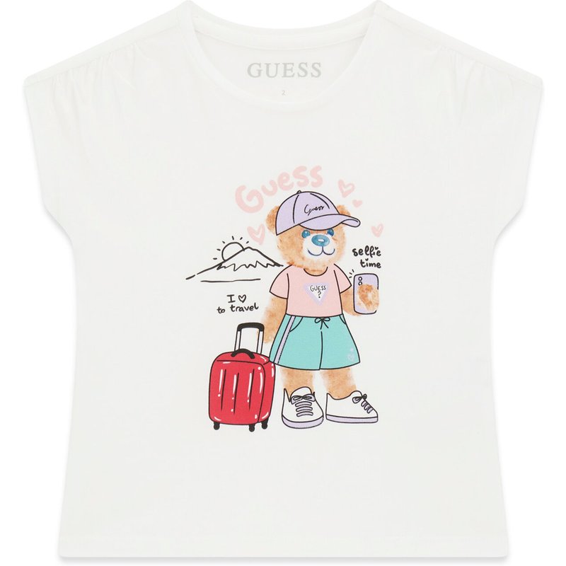 Guess T-Shirt K6GI18 K6YW4 Weiß Regular Fit