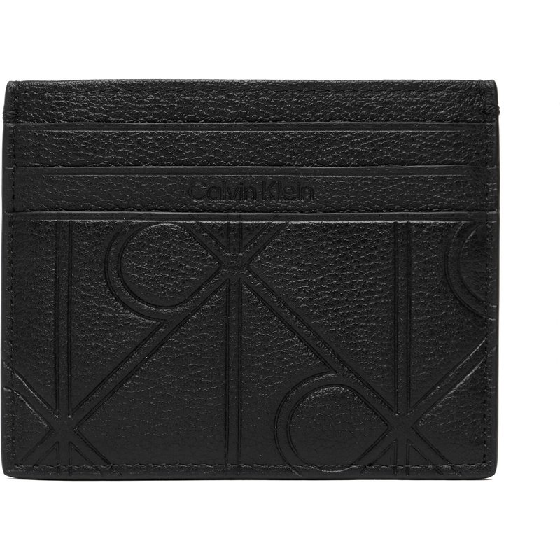 Kreditkartenetui Calvin Klein Xl Emblem Aop Emboss Card Case LV04D1174G Schwarz
