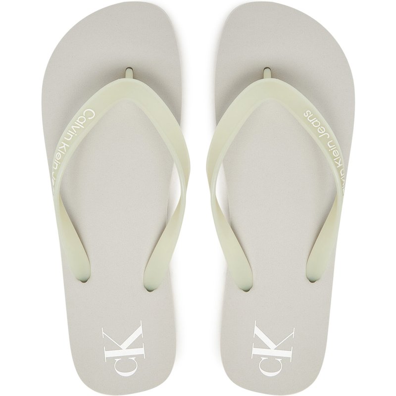 Zehentrenner Calvin Klein Jeans Beach Sandal Transparent Tpu YM0YM01267 Grau