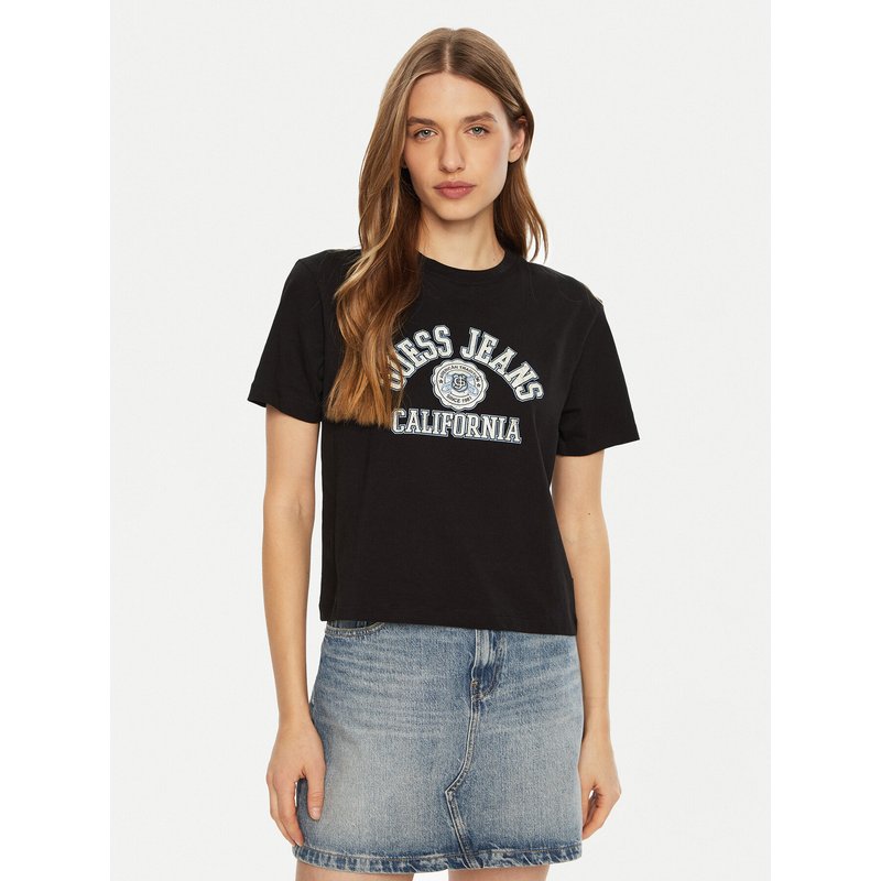 Guess Jeans T-Shirt W5RI43 K8HM0 Schwarz Regular Fit