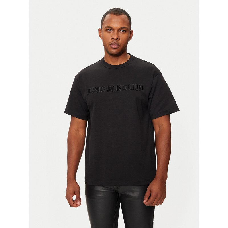 Versace Jeans Couture T-Shirt 77GAHC01 Schwarz Relaxed Fit