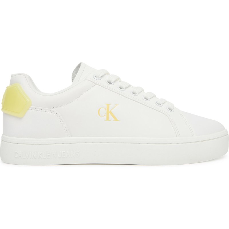 Sneakers Calvin Klein Jeans Classic Cupsole Ru Patch Lth Wn YW0YW01845 Weiß